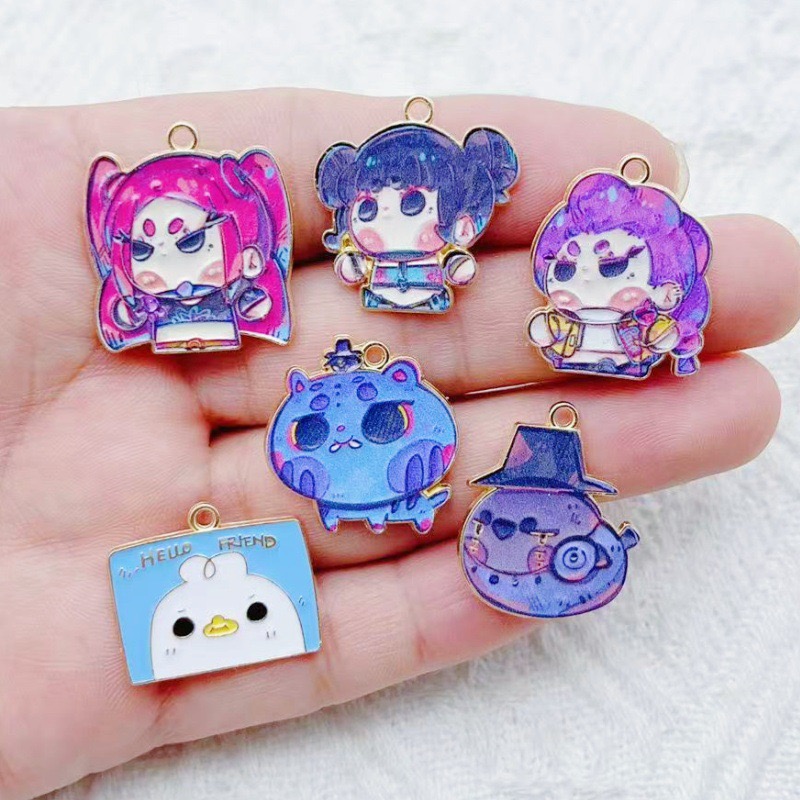 Party Games Questions - 10pcs Cartoon Anime Pendant Oil Drop