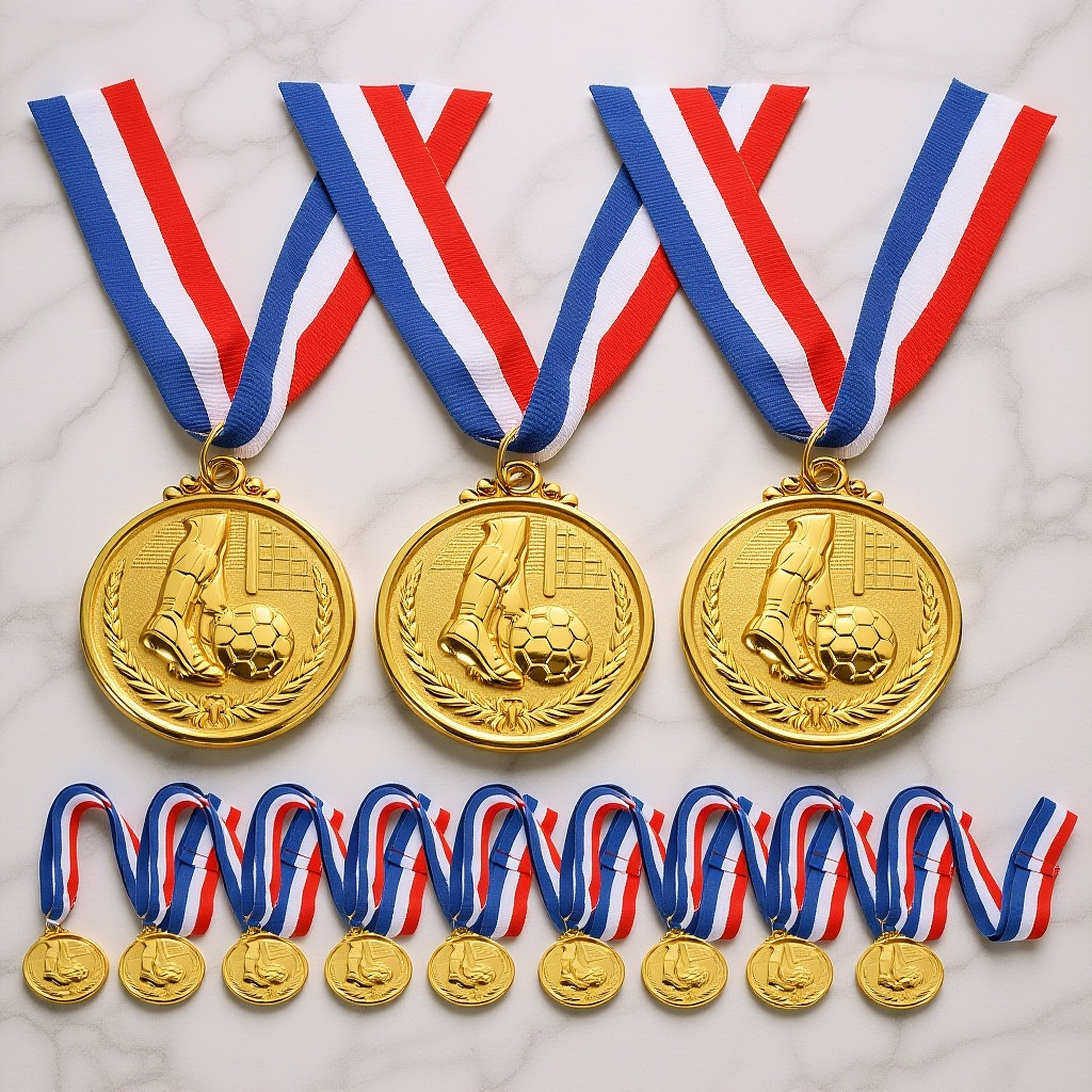 Party Games Competition - Soccer Medals Zinc Alloy Football Medal