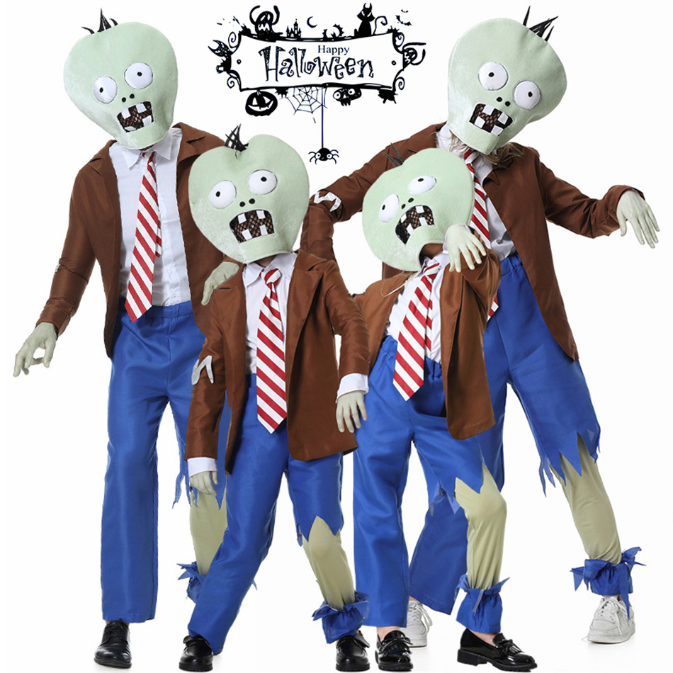 Zombie Party Games For Adults - Girls Boys Halloween Cosplay Plant Zombie