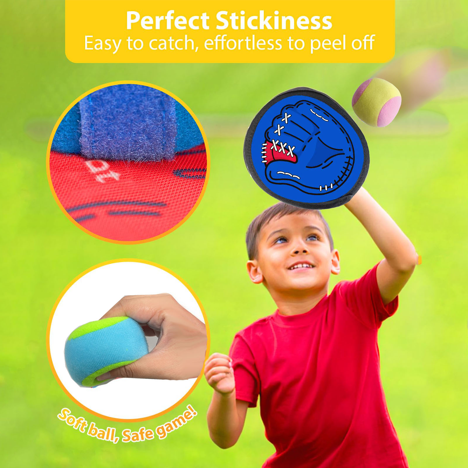 4Set Kids Sucker Sticky Ball T - Catch Ball Velcro 评论和价格