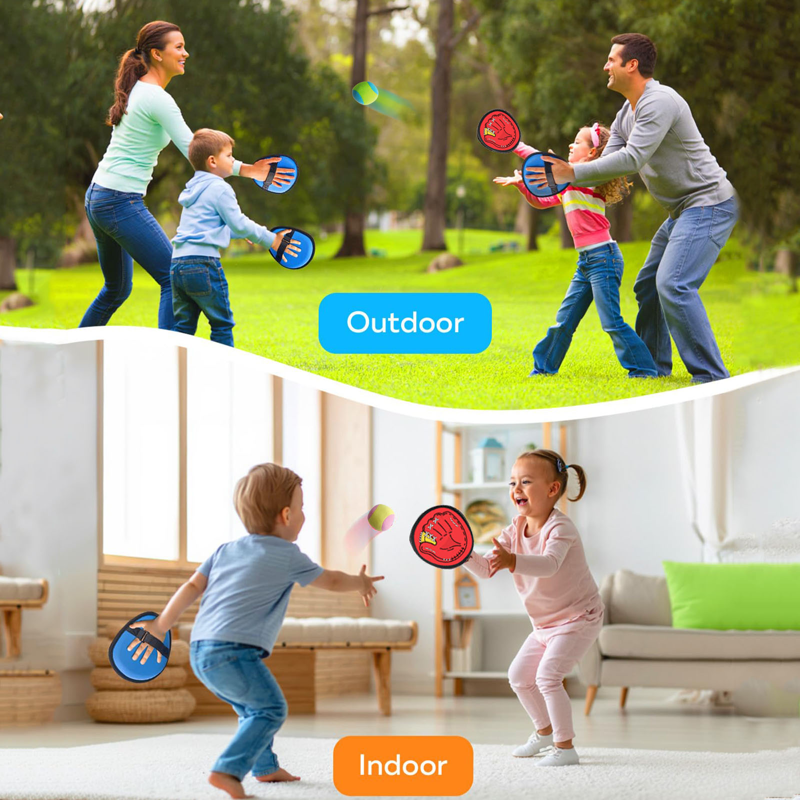 4Set Kids Sucker Sticky Ball T - Catch Ball Velcro 评论和价格