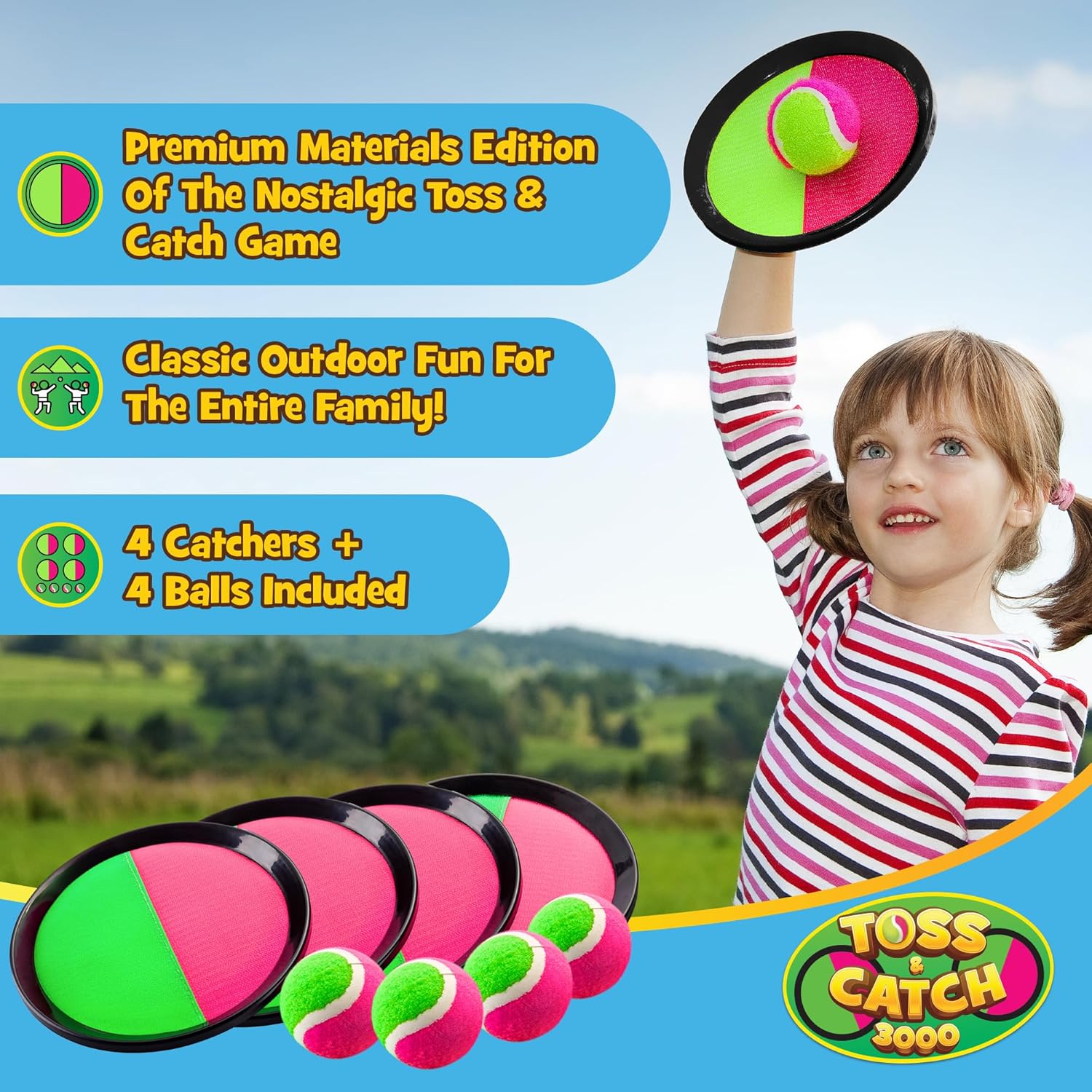 Kids Sticky Disc Toss Catch Ba - Catch Ball Velcro 评论和价格