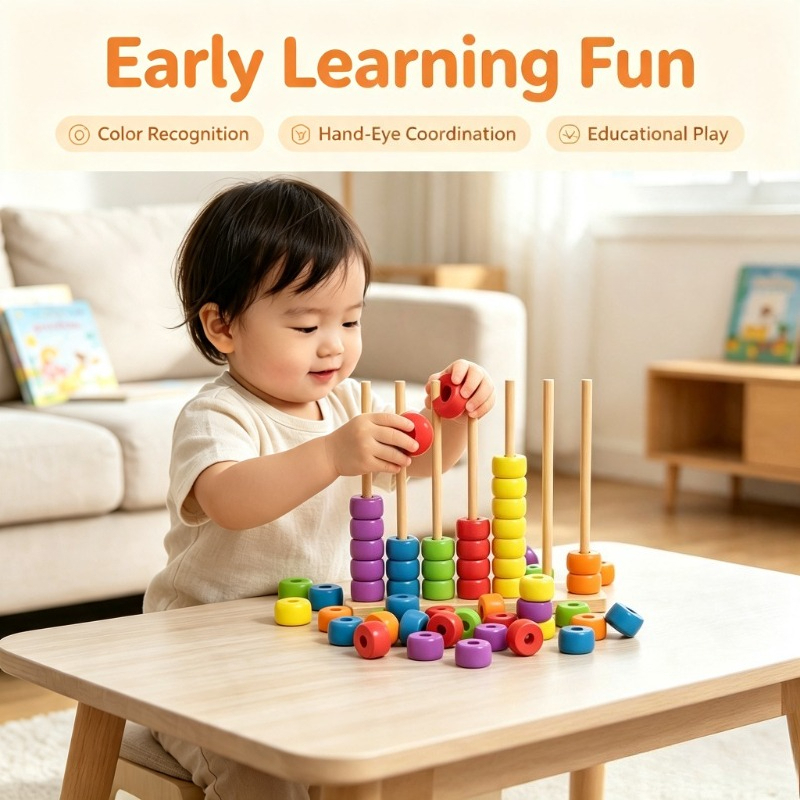 1 set Wooden Bead Stringing Ga - Party Games Competition 评论和价格