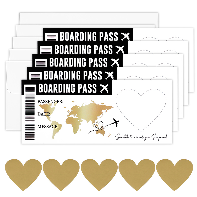 1Set Boarding Pass Scratch Off - Party Games Game Pass 评论和价格